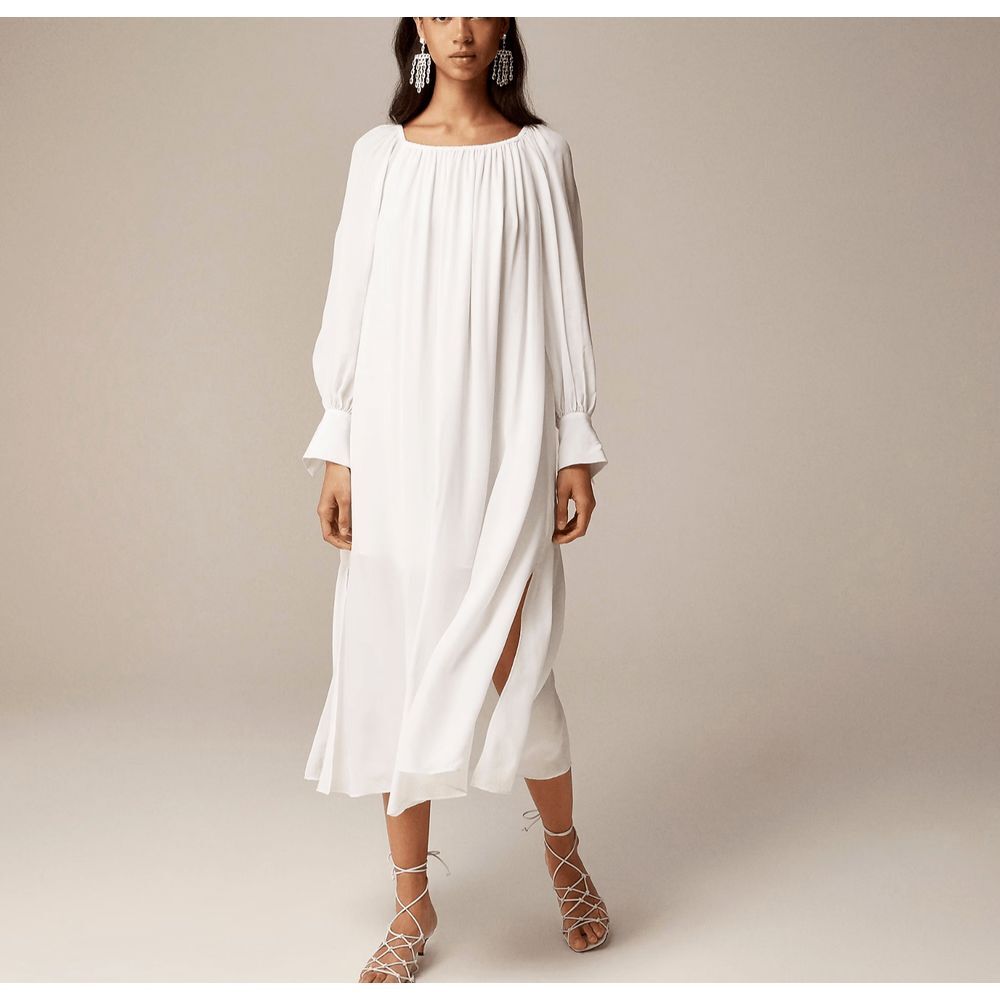 J Crew Maxi Dress Womens XS‎ Sheer Collection Sophisticated Ancient Boho Peasant